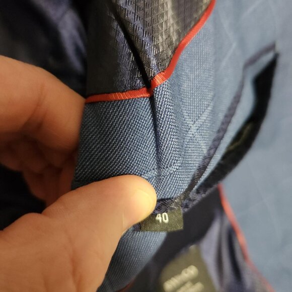 Mens Blue Check RW-CO Slim Fit Blazer - Picture 3 of 3